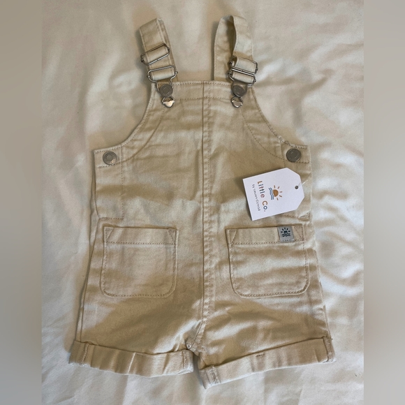 NWT Lauren Conrad LC Little Co Khaki Baby Overalls - 12 Mos - Picture 4 of 4